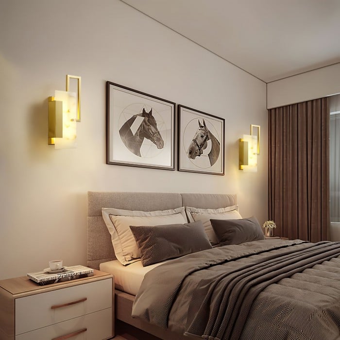 Althea Alabaster Wall Sconce HL2949