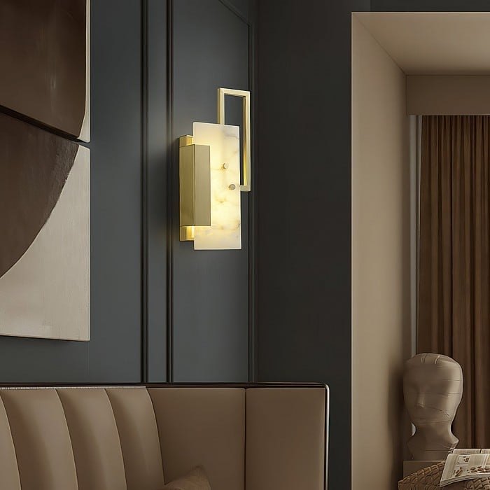 Althea Alabaster Wall Sconce HL2949