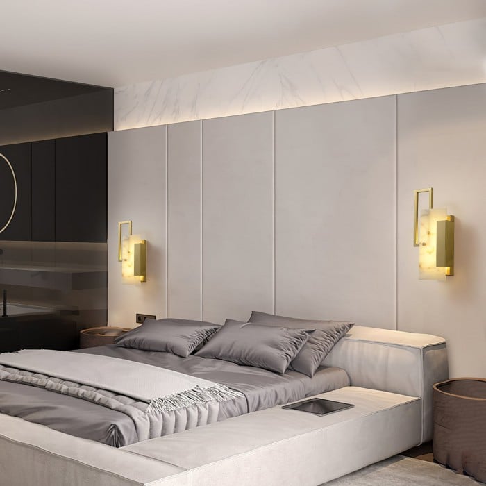 Althea Alabaster Wall Sconce HL2949