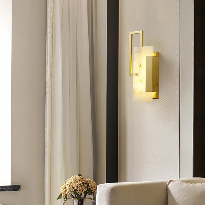 Althea Alabaster Wall Sconce HL2949