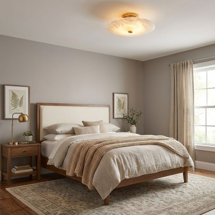 Ankeny alabaster plafondlamp HL2957