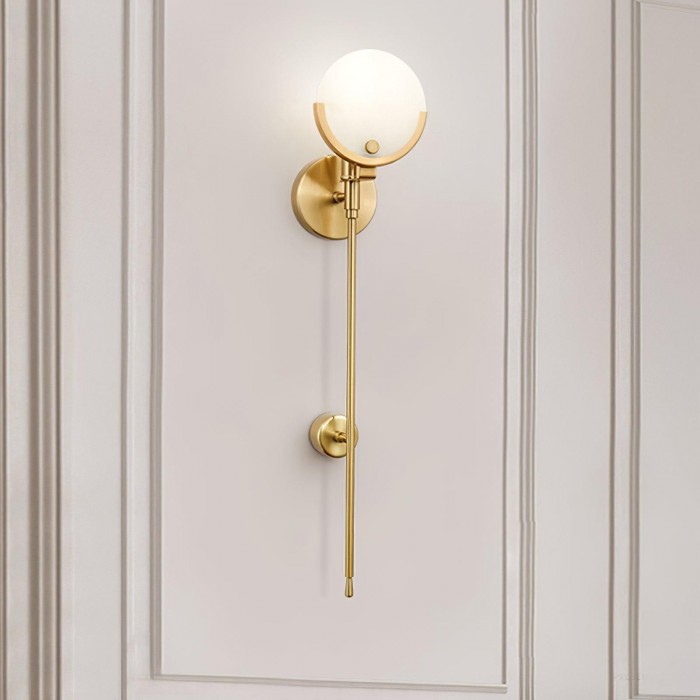 Ava Brass Alabaster Wall Lamp HL2941