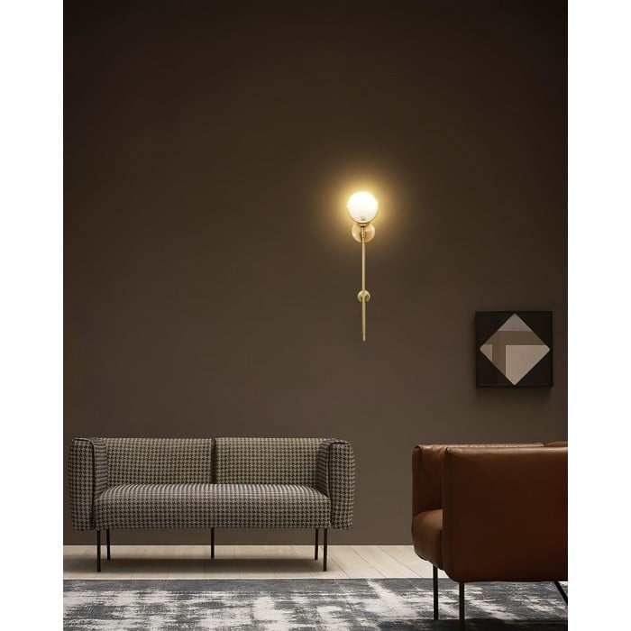 Ava Brass Alabaster Wall Lamp HL2941