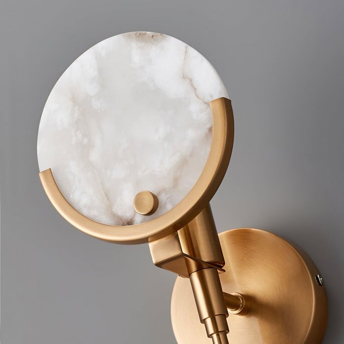 Ava Brass Alabaster Wall Lamp HL2941