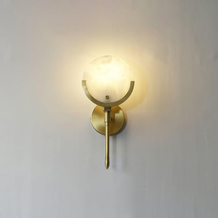 Ava Brass Alabaster Wall Lamp HL2941