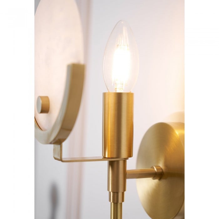 Ava Brass Alabaster Wall Lamp HL2941