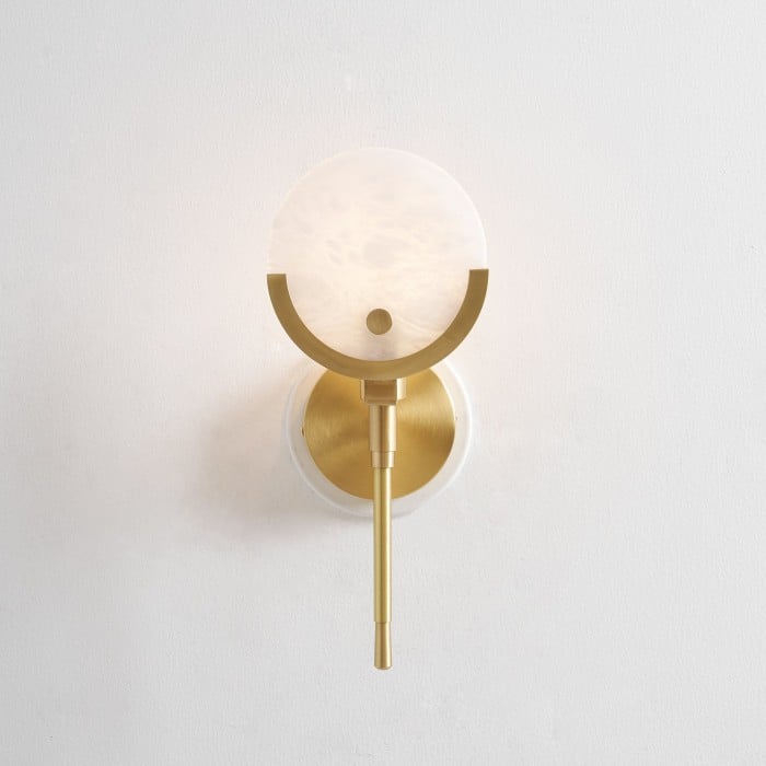 Ava Brass Alabaster Wall Lamp HL2941