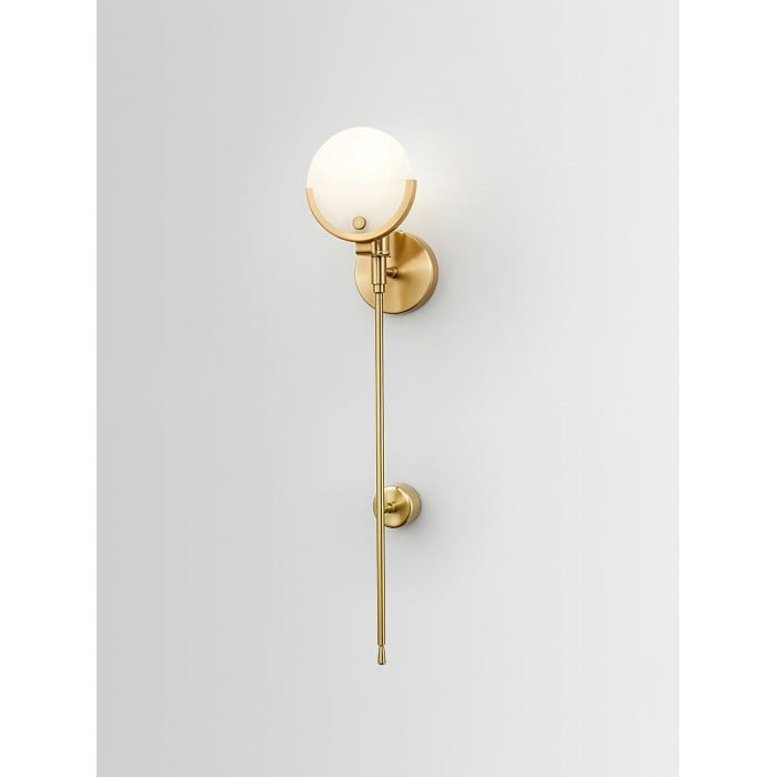 Ava Brass Alabaster Wall Lamp HL2941