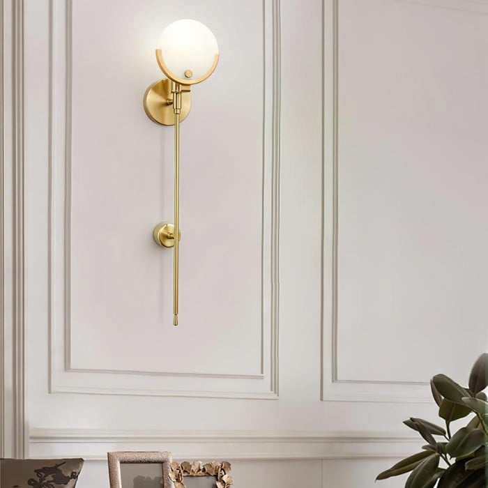 Ava Brass Alabaster Wall Lamp HL2941