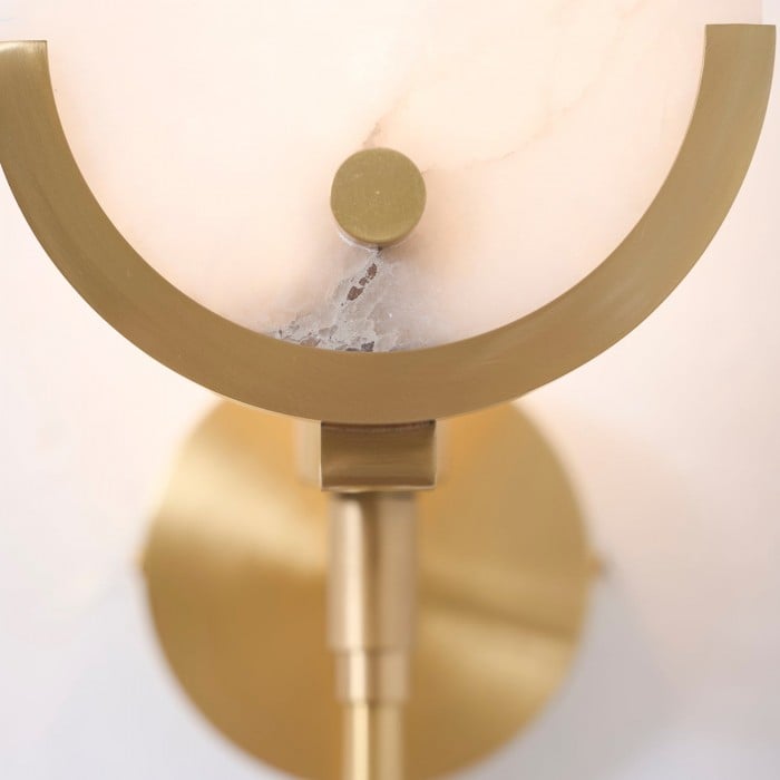 Ava Brass Alabaster Wall Lamp HL2941
