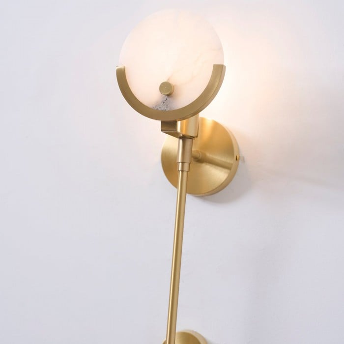Ava Brass Alabaster Wall Lamp HL2941