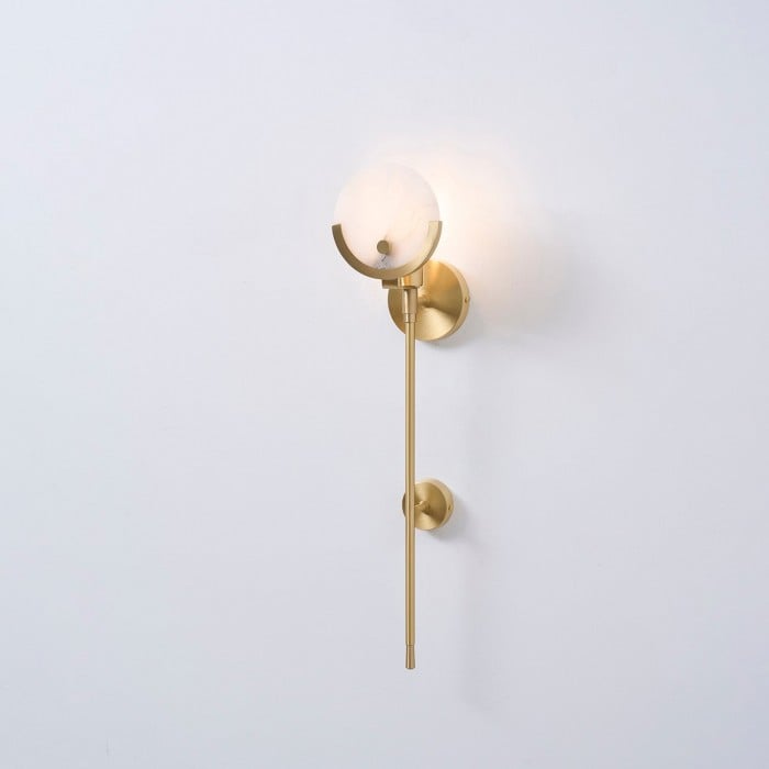 Ava Brass Alabaster Wall Lamp HL2941