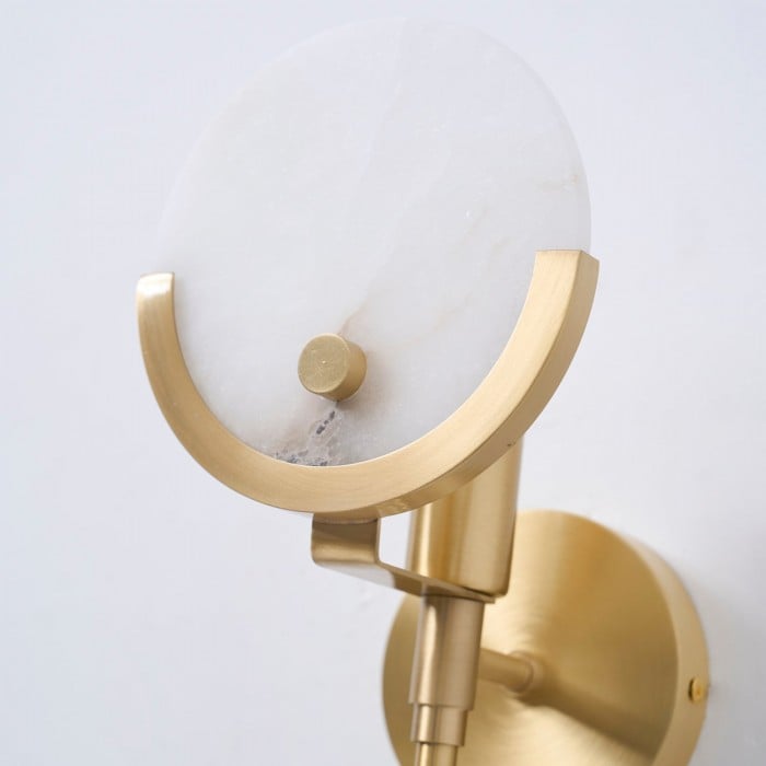 Ava Brass Alabaster Wall Lamp HL2941