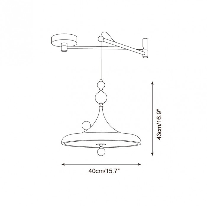 Ballora Swing Arm Pendant Lamp HL2693