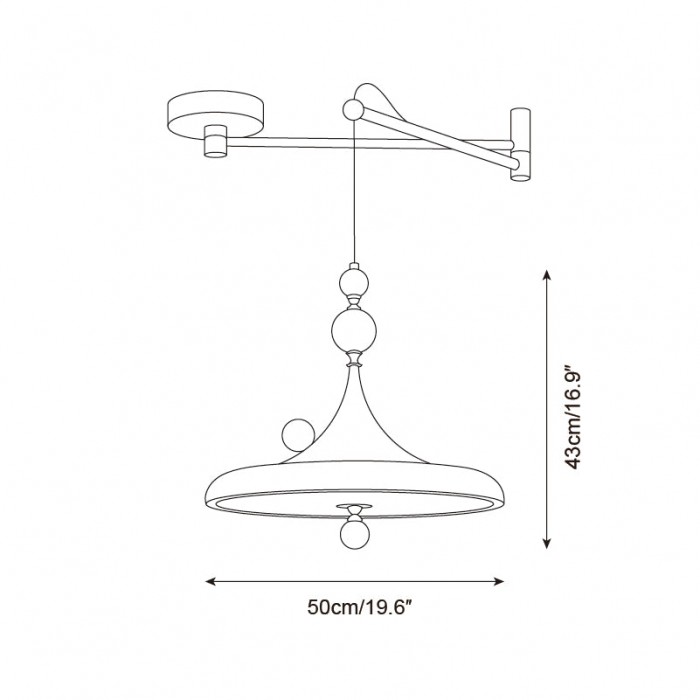 Ballora Swing Arm Pendant Lamp HL2693