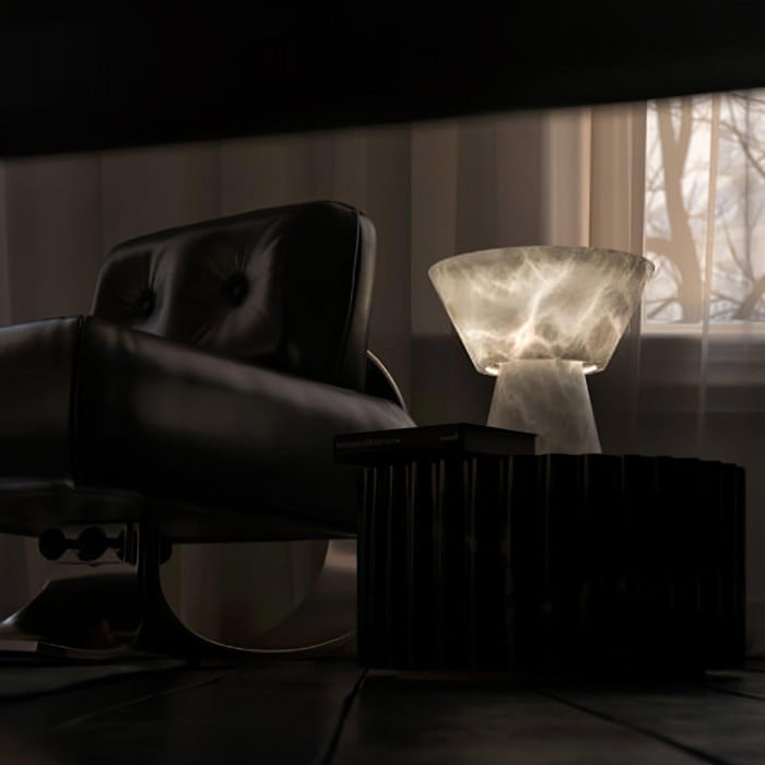 Beta Marmor Alabaster Bordlampa HL2939