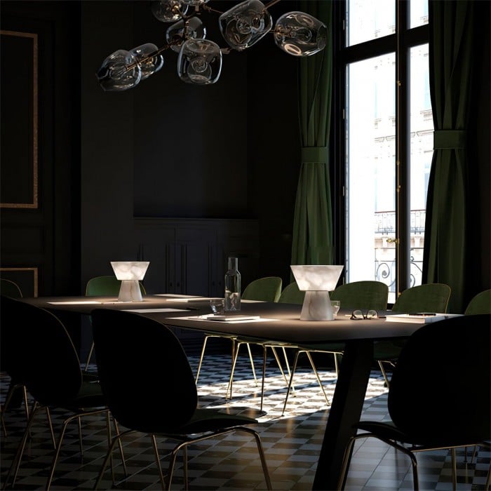 Beta Marmor Alabaster Bordlampa HL2939