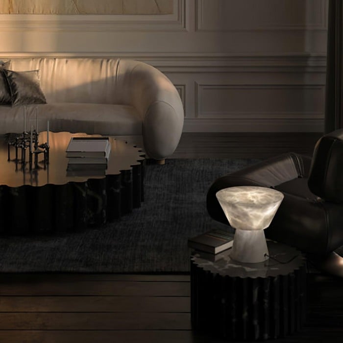 Beta Marmor Alabaster Bordlampa HL2939