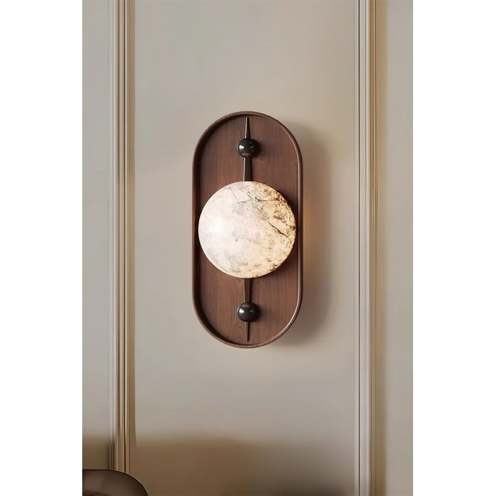 Bezel Alabaster Wall Lamp HL2946