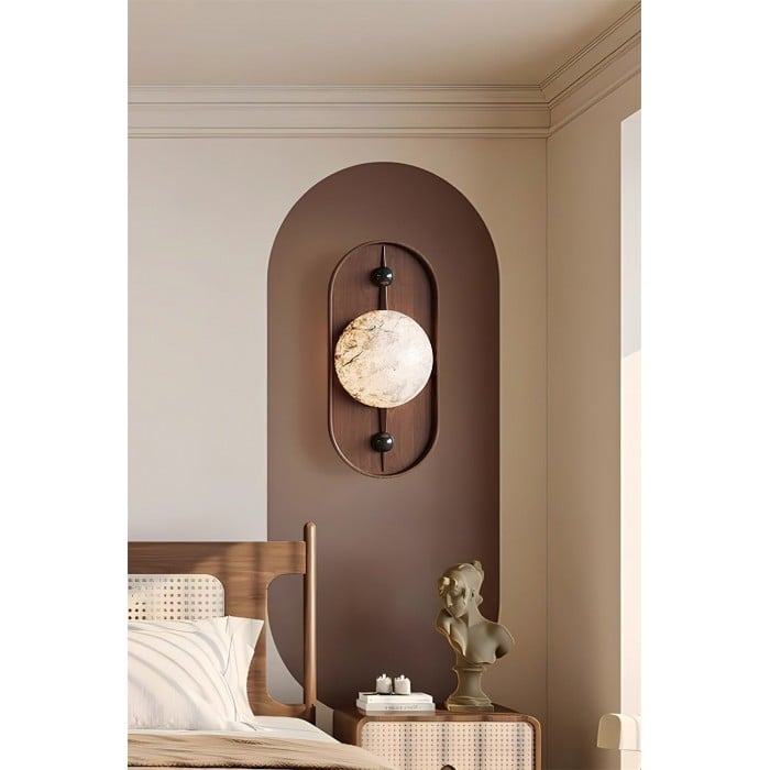 Bezel Alabaster Wall Lamp HL2946