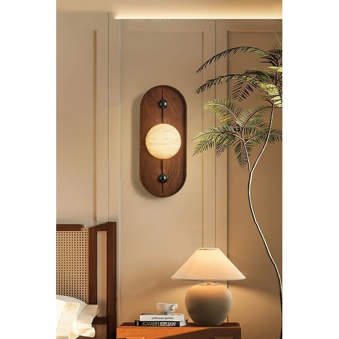 Bezel Alabaster Wall Lamp HL2946