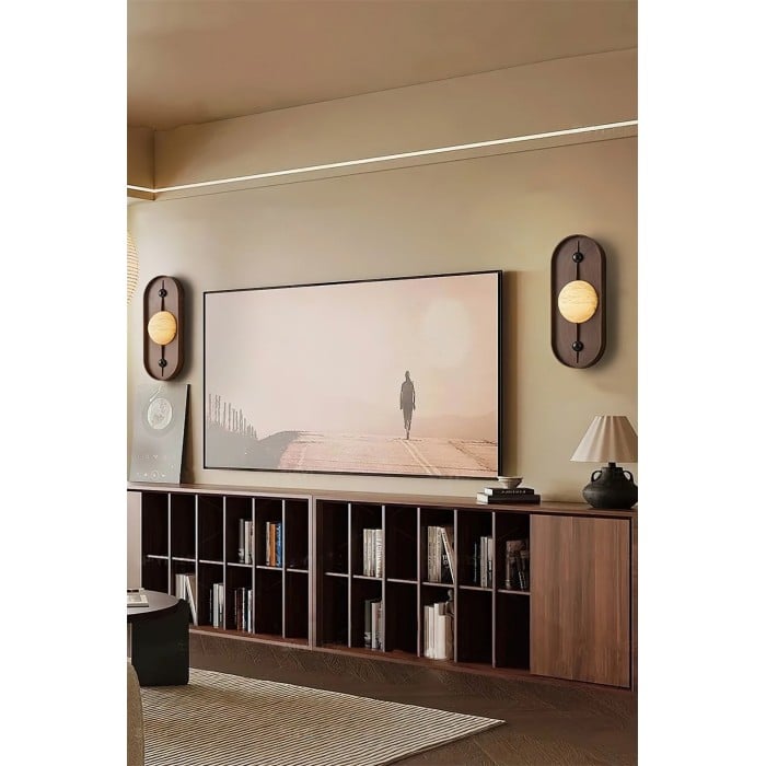 Bezel Alabaster Wall Lamp HL2946
