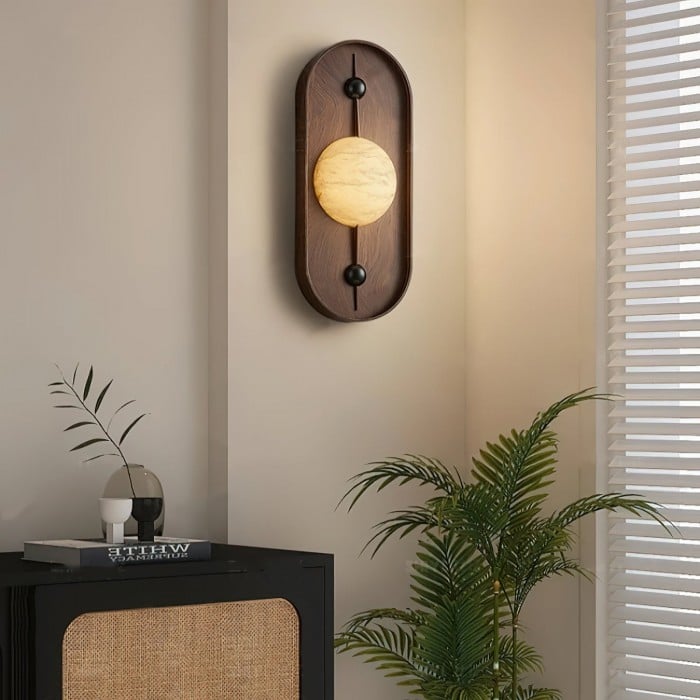 Bezel Alabaster Wall Lamp HL2946