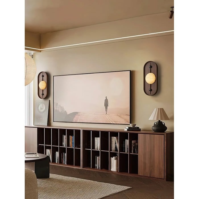 Bezel Alabaster Wall Lamp HL2946