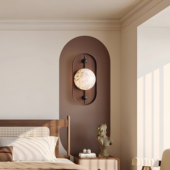 Bezel Alabaster Wall Lamp HL2946
