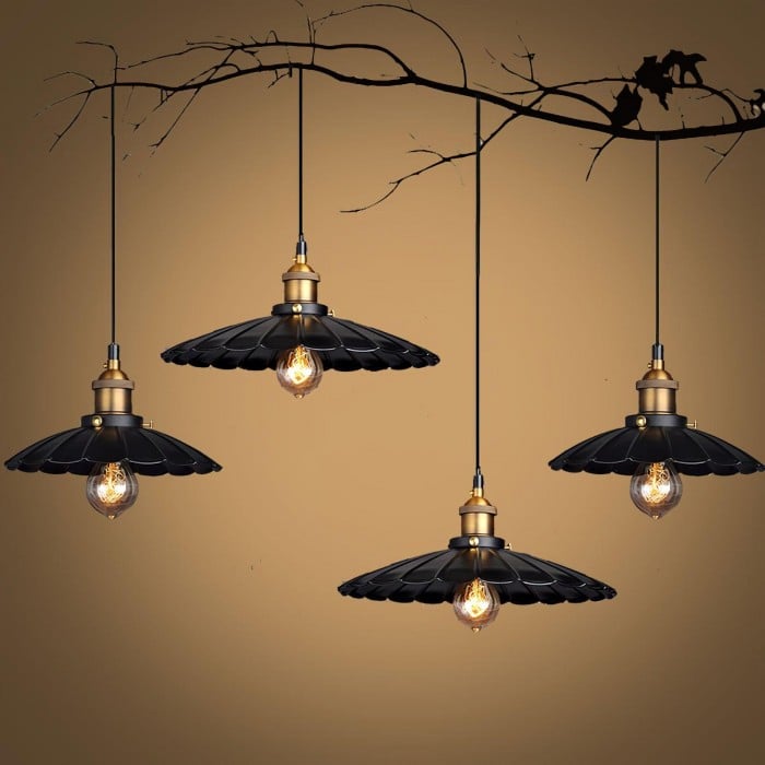 Black Skirt Pendant Light HL2912