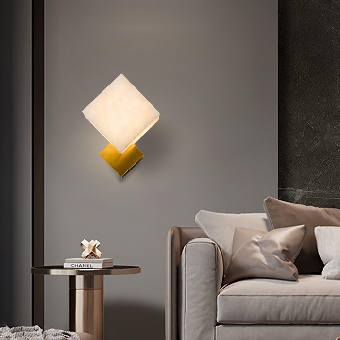 Block Alabaster Wall Sconce HL2940