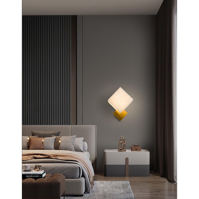 Block Alabaster Wall Sconce HL2940