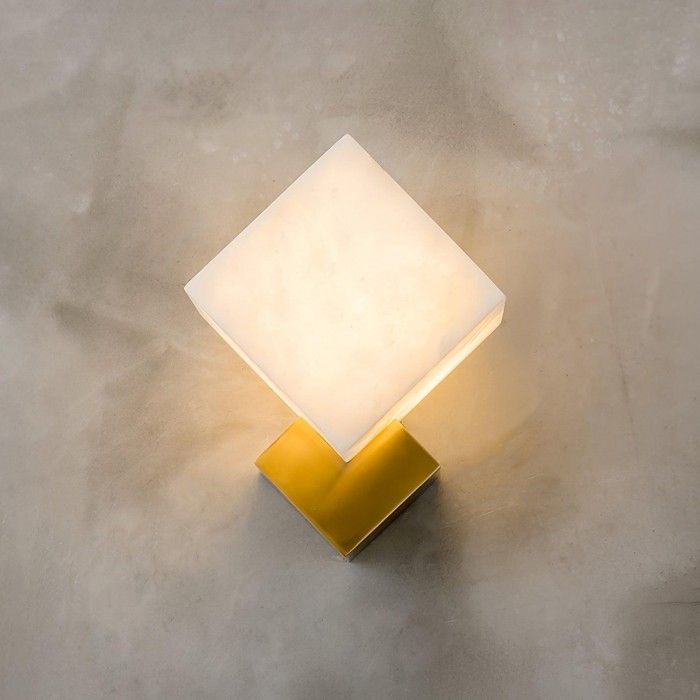 Block Alabaster Wall Sconce HL2940