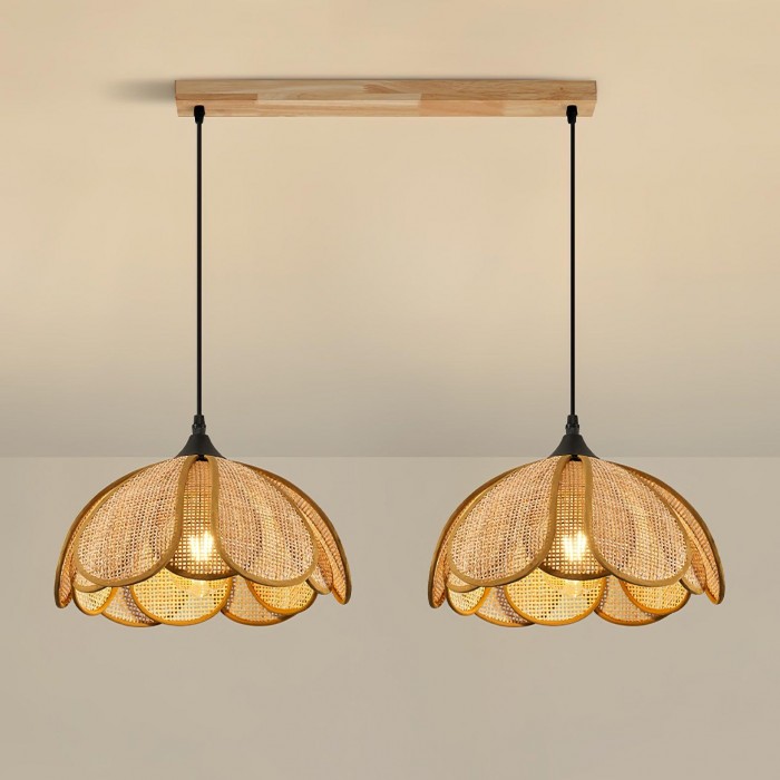 Bloom Rattan Pendant Lamp HL2911
