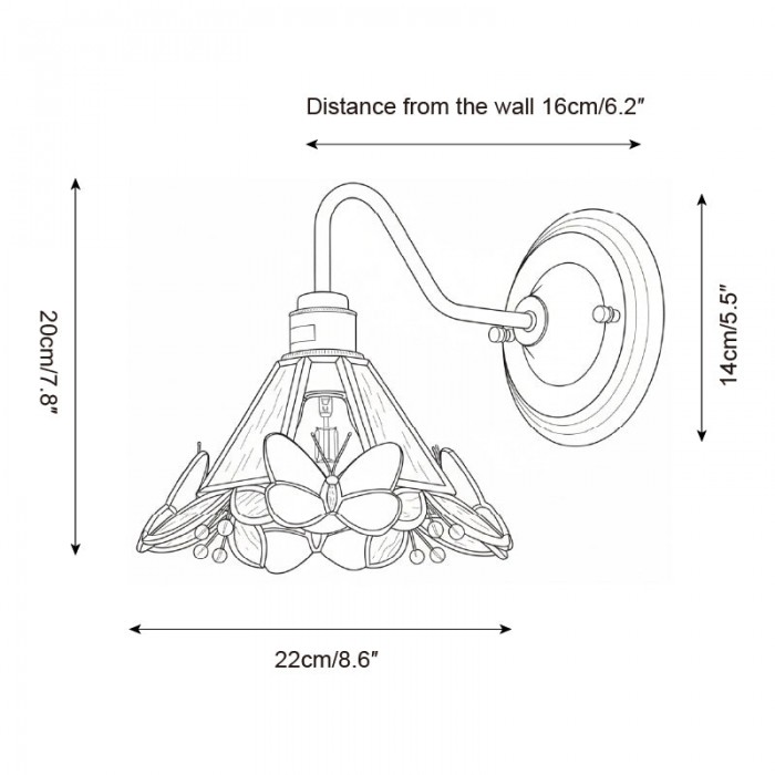 Vlinder Juweel Wandlamp HL2793