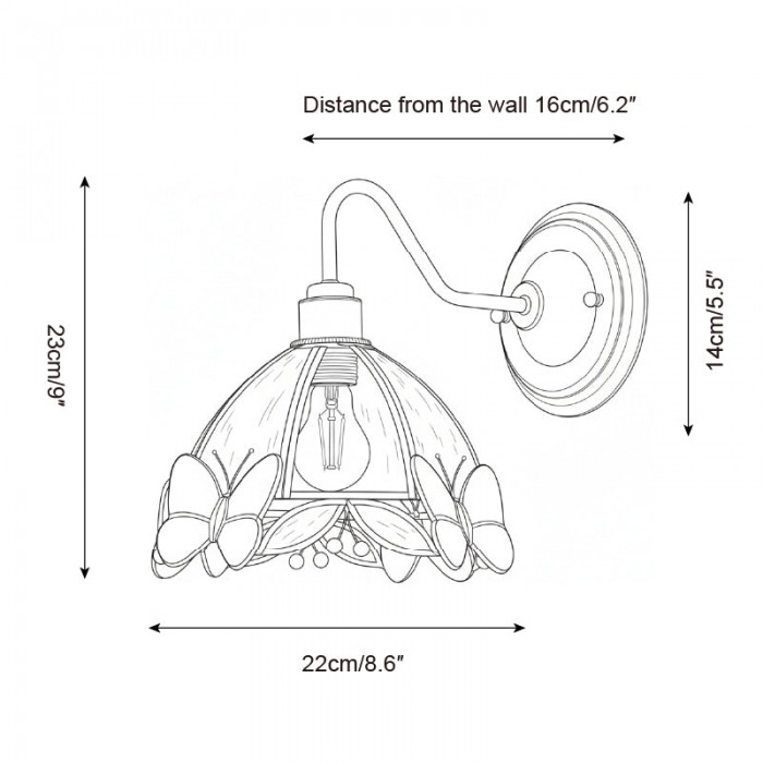 Vlinder Juweel Wandlamp HL2793