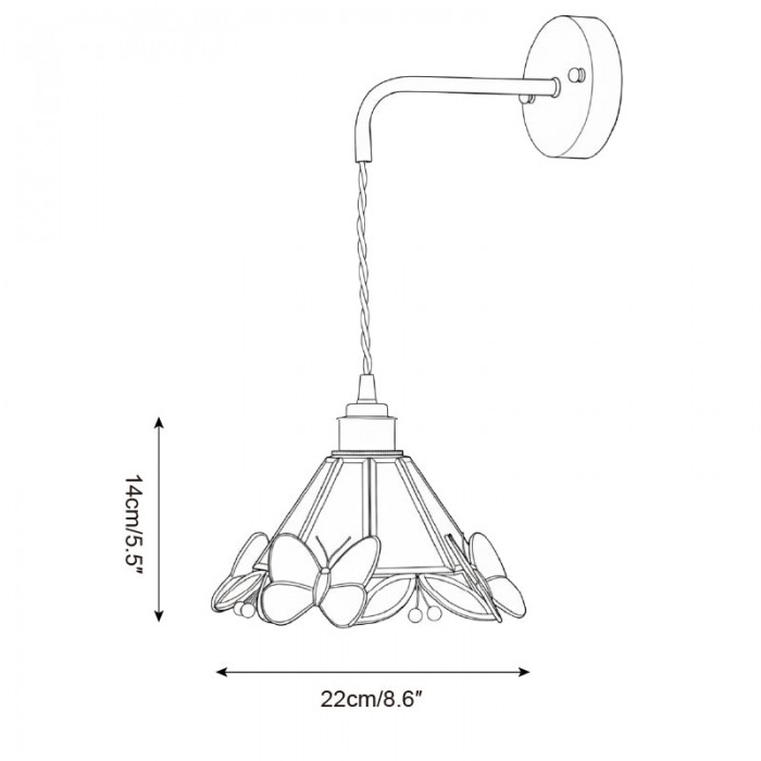 Butterfly Kaleido wandlamp HL2794