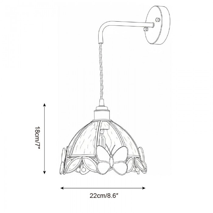 Butterfly Kaleido wandlamp HL2794