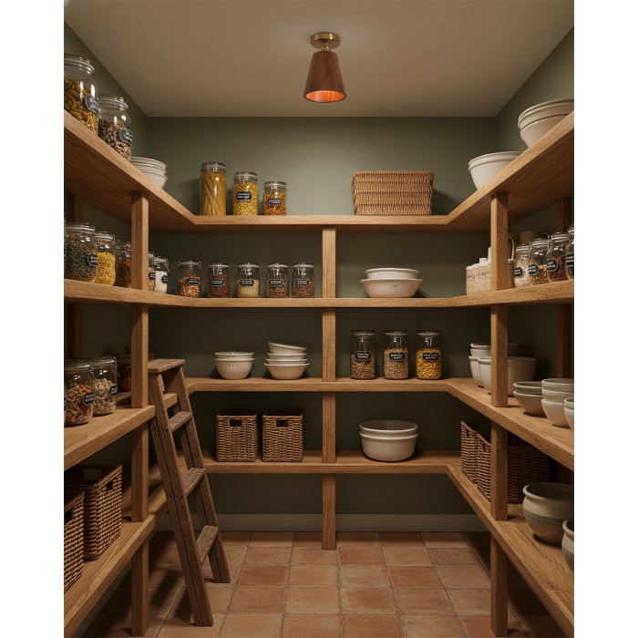 Plafondlamp met kraag van hout HL2788