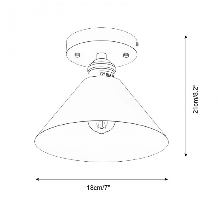 Plafondlamp met kraag van hout HL2788