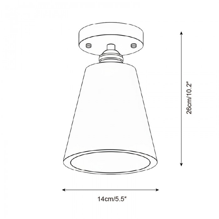 Plafondlamp met kraag van hout HL2788