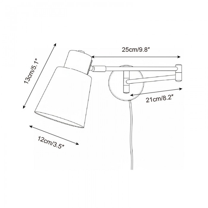 Collin Verstelbare Stekker Wandlamp HL2818
