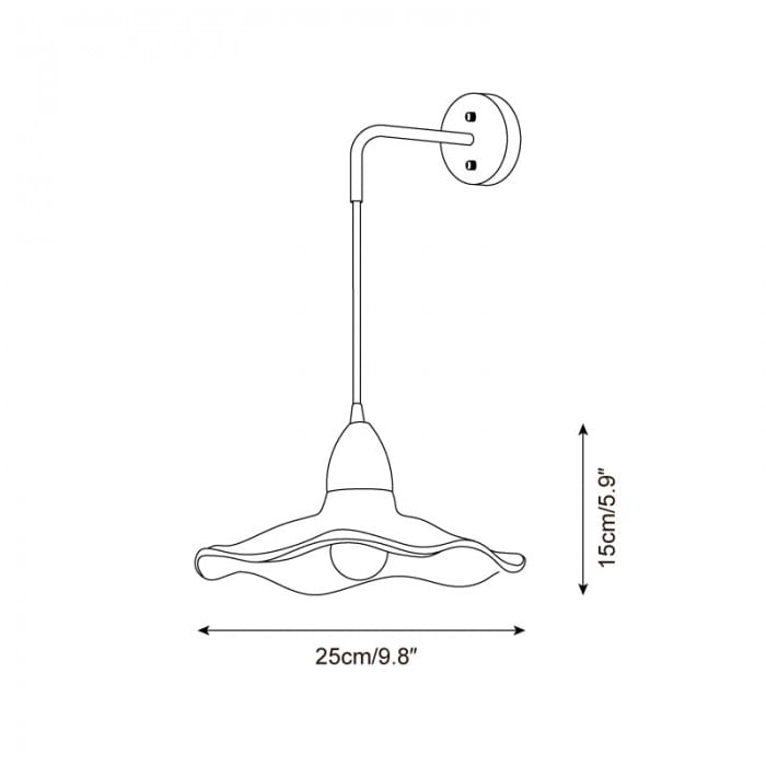 Wandlamp met golvend patroon HL2740