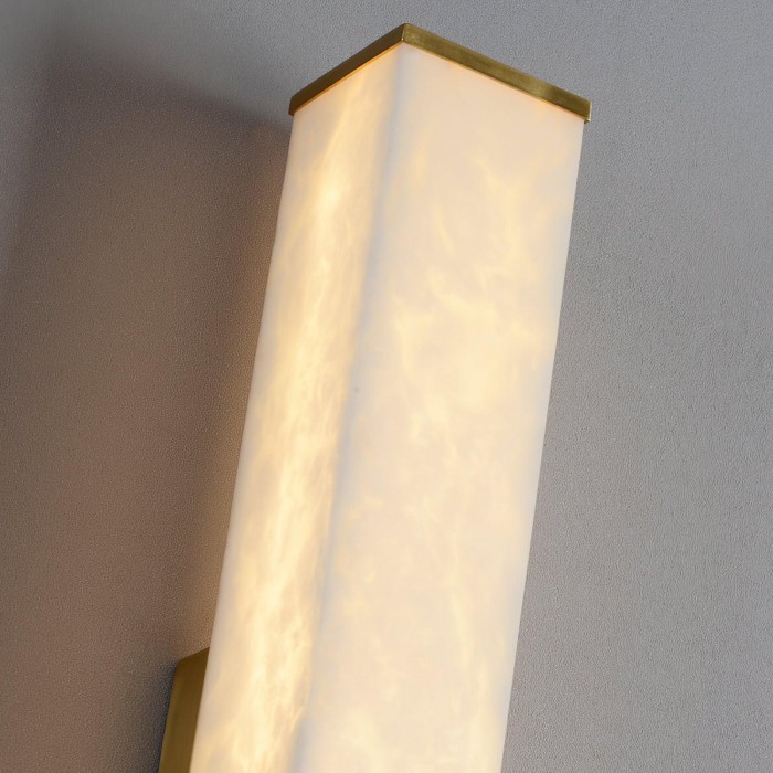 Kubusvormige albasten wandlamp HL2951