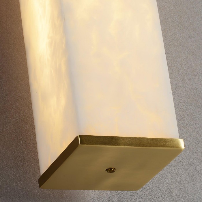 Kubusvormige albasten wandlamp HL2951