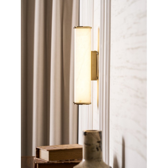 Kubusvormige albasten wandlamp HL2951