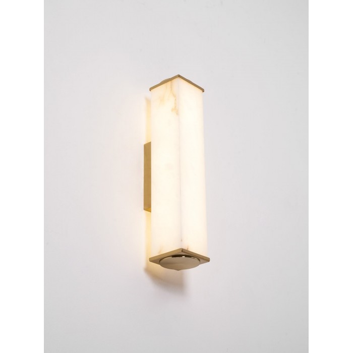 Kubusvormige albasten wandlamp HL2951