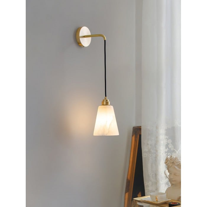 Lampada da parete a goccia in alabastro HL2956