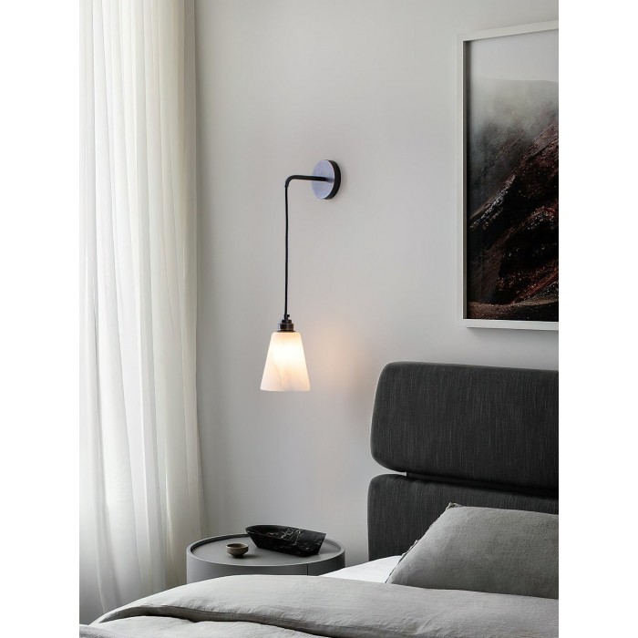 Lampada da parete a goccia in alabastro HL2956