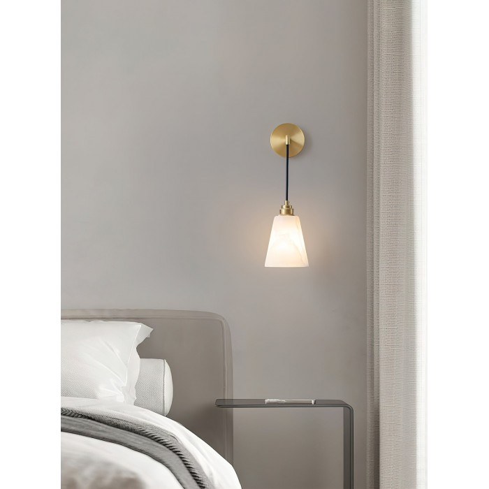 Lampada da parete a goccia in alabastro HL2956